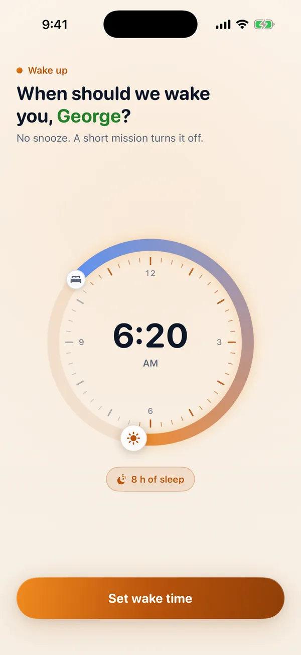 Set your alarm